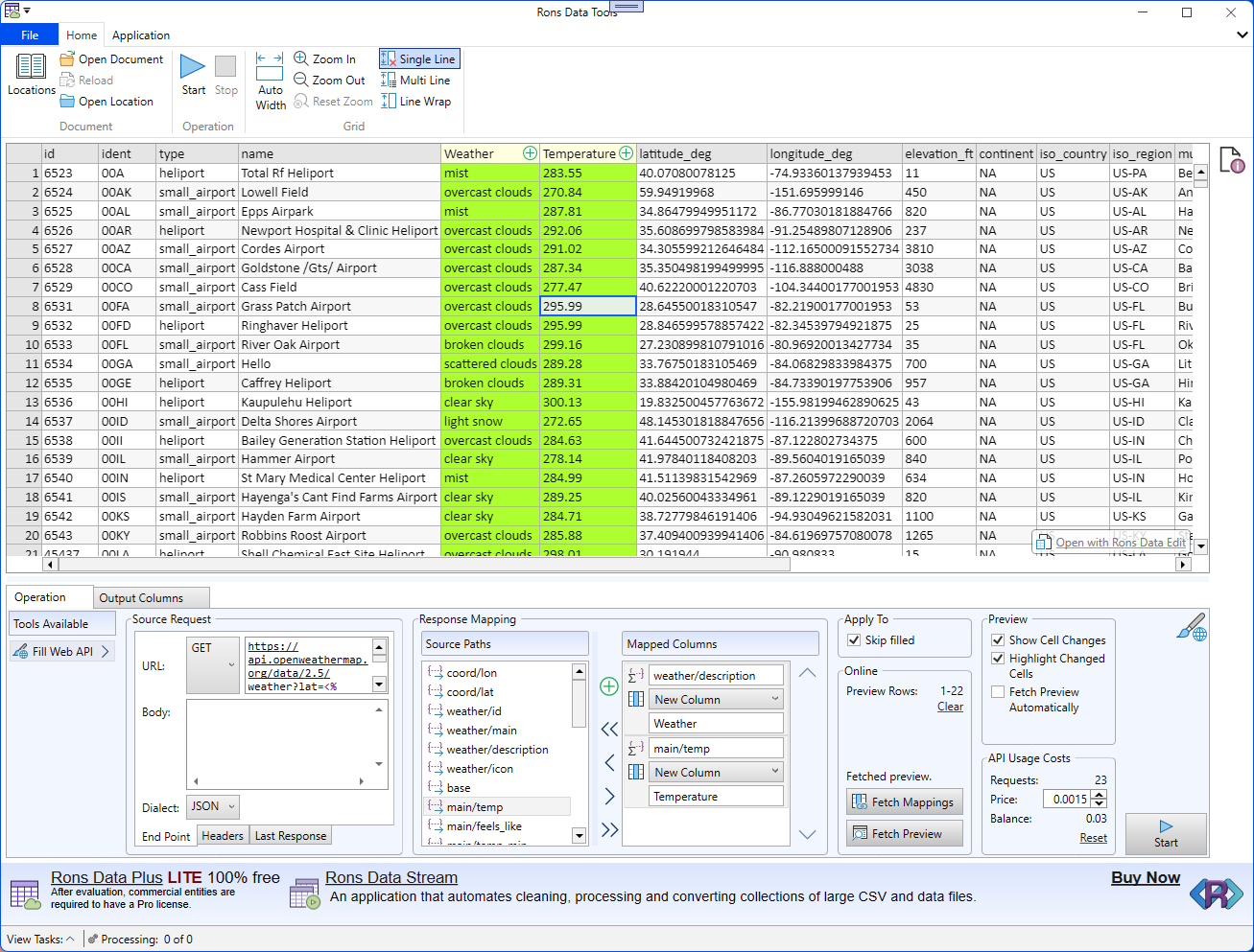 Rons Data Plus in action (light) thumbnail